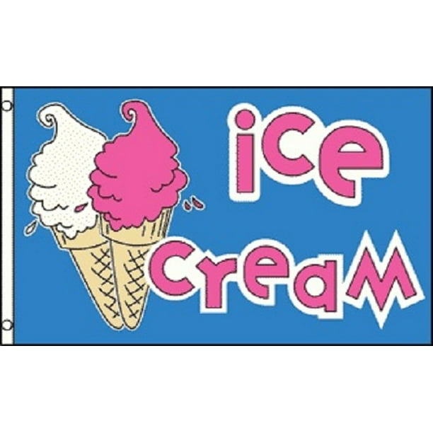 Ice Cream 13.5ft Feather Banner Single-Sided, Poles and Cross Base Included - Style 1 Ice Cream 13.5ft Feather Banner Single-Sided, Poles and Cross Base Included - Style 1